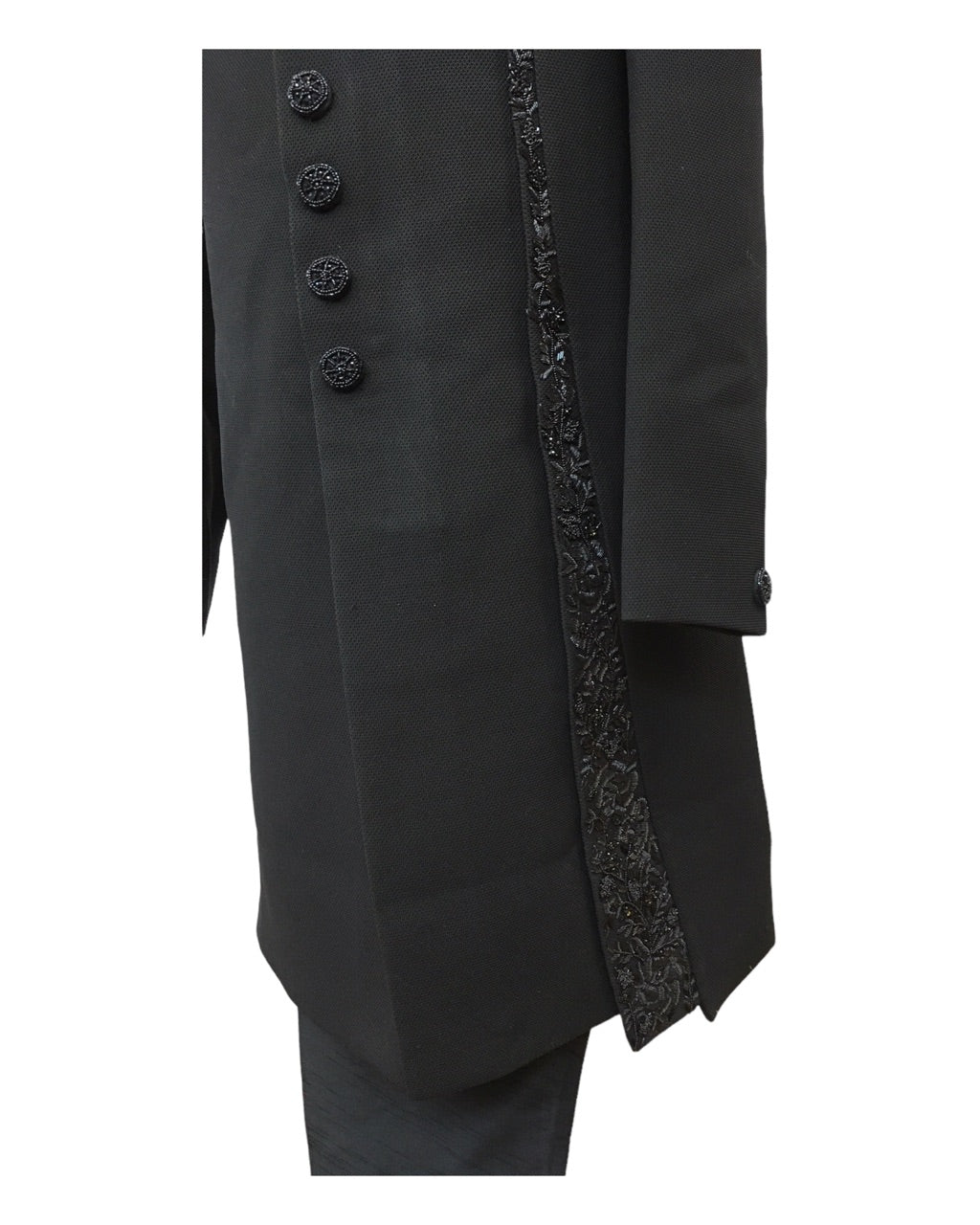 Stunning Black Self Embroidery Sherwani with Hand work -  BS891 HP 0823