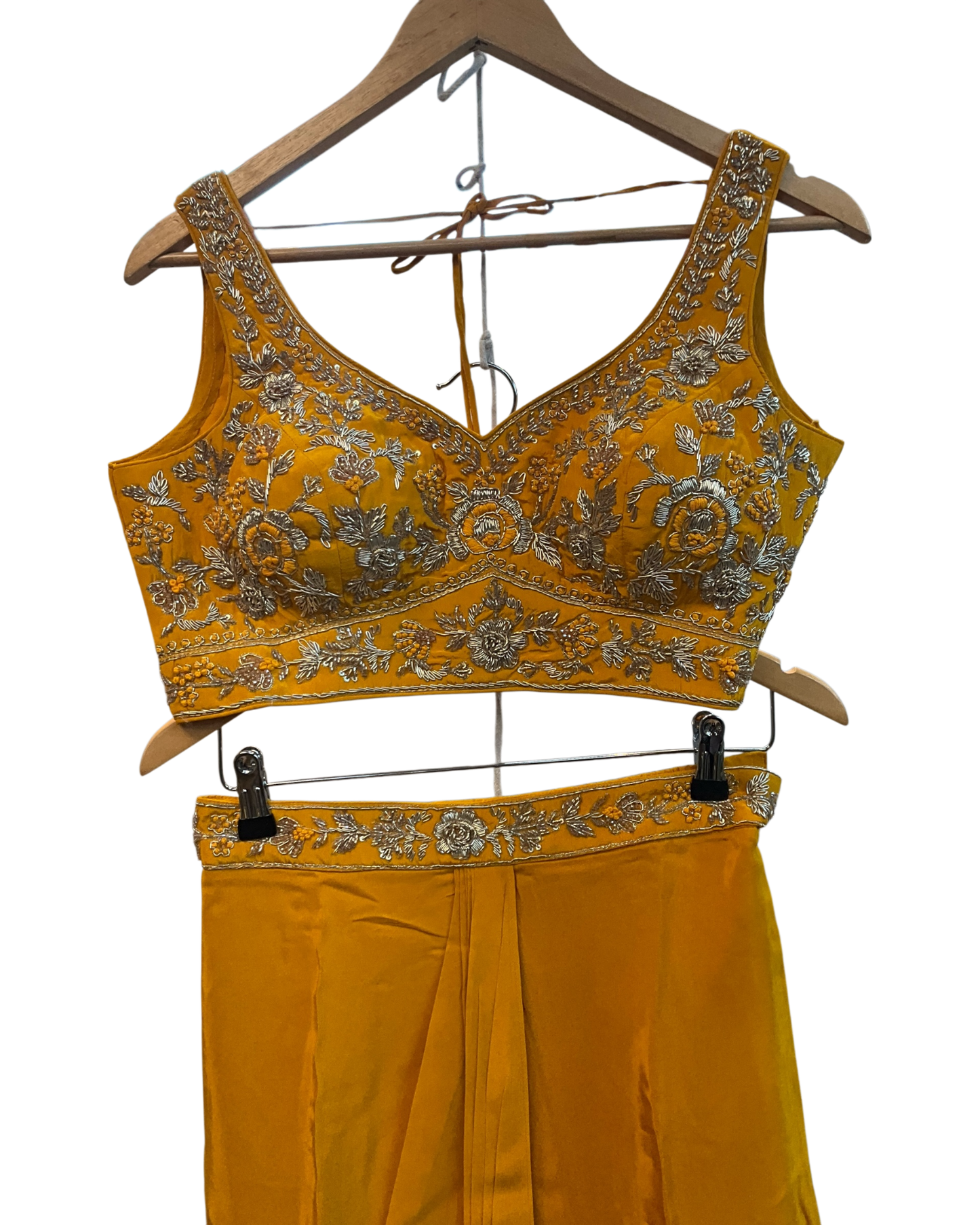 Size 12 (38") - Haldi Yellow - Designer Ladies Short Top Saree Suit - VMK Bhumi PY