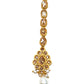 Gold / Pearl - Gold Finish Small Size Tika Head Piece - Indian Ladies Fashion Jewellery - AE2433 11Vp24