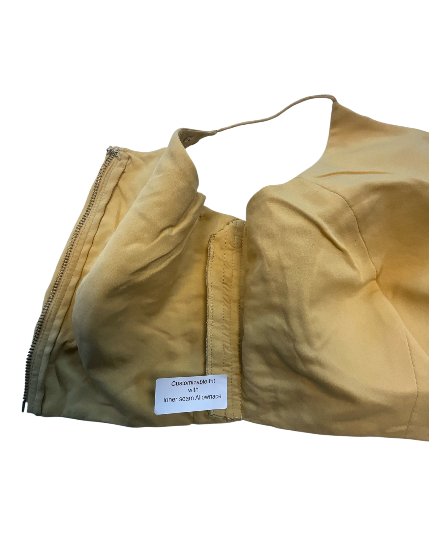 36" / UK 10 - Gold - Mirror Work Strap Saree Blouse with cups - UK Stock - Quick Delivery - RNK - R778 -KY