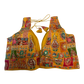 Size 40" / UK 14 - Yellow / Amber - Rich Silky Printed Saree blouse with cups - UK Stock - Quick Delivery - RNK - R961-KV
