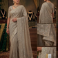 Gold - Saree with Thread / Stone Work and Blouse Piece - UK stock - 24hr Dispatch - SP2613 VY
