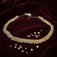 Royal Teardrop Kundan & Pearl Saree Belt (Kamarbandh) - 6BL68 10KA26