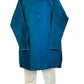 Turquoise Blue - Banarasi Handloom Brocade Mens Indian Kurta set - UK Stock - Weddings / Walimas , Sangeet, Diwali, Eid, Mehndi / Henna - VEE1642 KJ