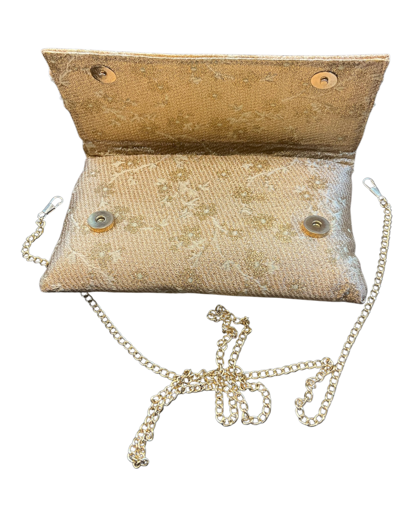 Gold - Handloom Brocade Clutch Bag / Handbag -Bollywood / Weddings - JS16a 06A26