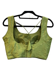 Light Green -  Dupion Silk Lehenga Set - Size UK 12 (38