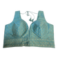 40" / UK 14 - Light Blue - Silky Designer Saree blouse with cups,  Sleeveless - UK Stock - Quick Delivery - RNK - R717 KV