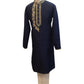 Navy Blue - Rich Silky Mens Indian Kurta set with Hand Embroidery - Weddings / Walimas , Sangeet, Mehndi / Henna , Eid / Diwali - BS2507 01JV25
