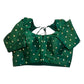34", 38" & 42" - Bottle Green - Banarasi Brocade Saree / Lehenga Blouse -UK Stock - Quick Dispatch - X767 08Ap25 - Prachy Creations