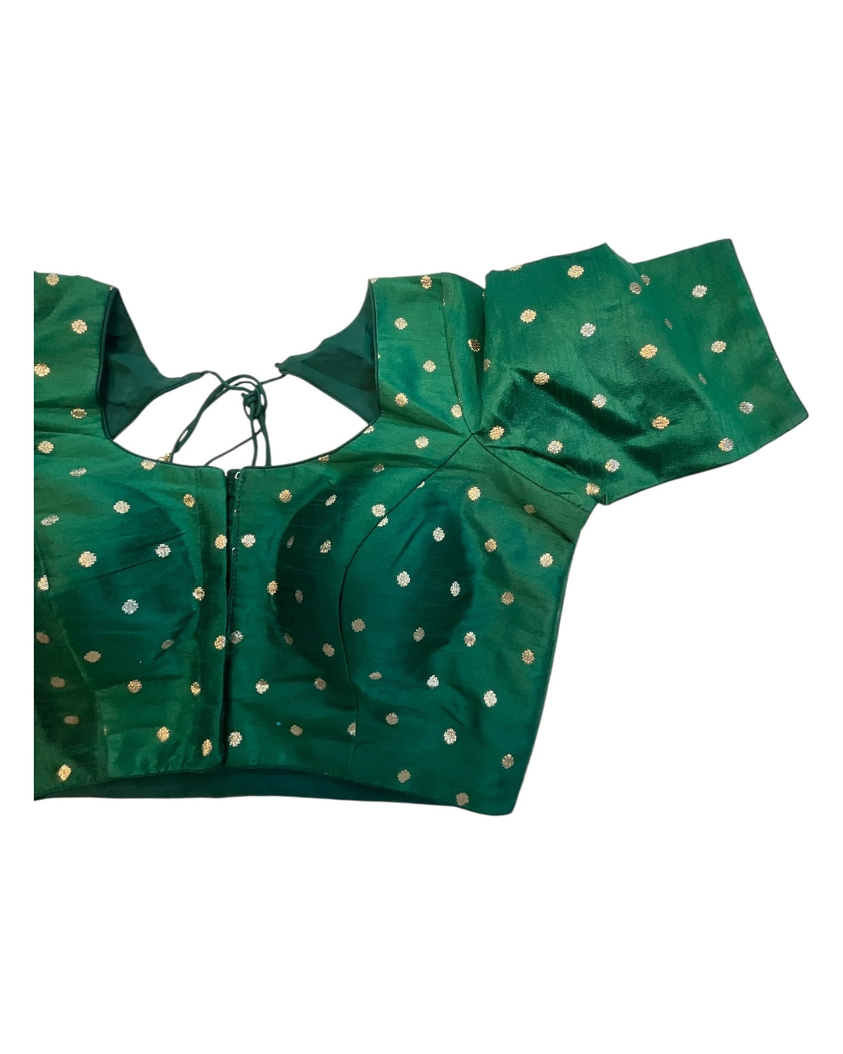 34", 38" & 42" - Bottle Green - Banarasi Brocade Saree / Lehenga Blouse -UK Stock - Quick Dispatch - X767 08Ap25 - Prachy Creations