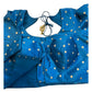 34", 38" & 42" - Fire Blue - Banarasi Brocade Saree / Lehenga Blouse -UK Stock - Quick Dispatch - X767 08Ap25 - Prachy Creations