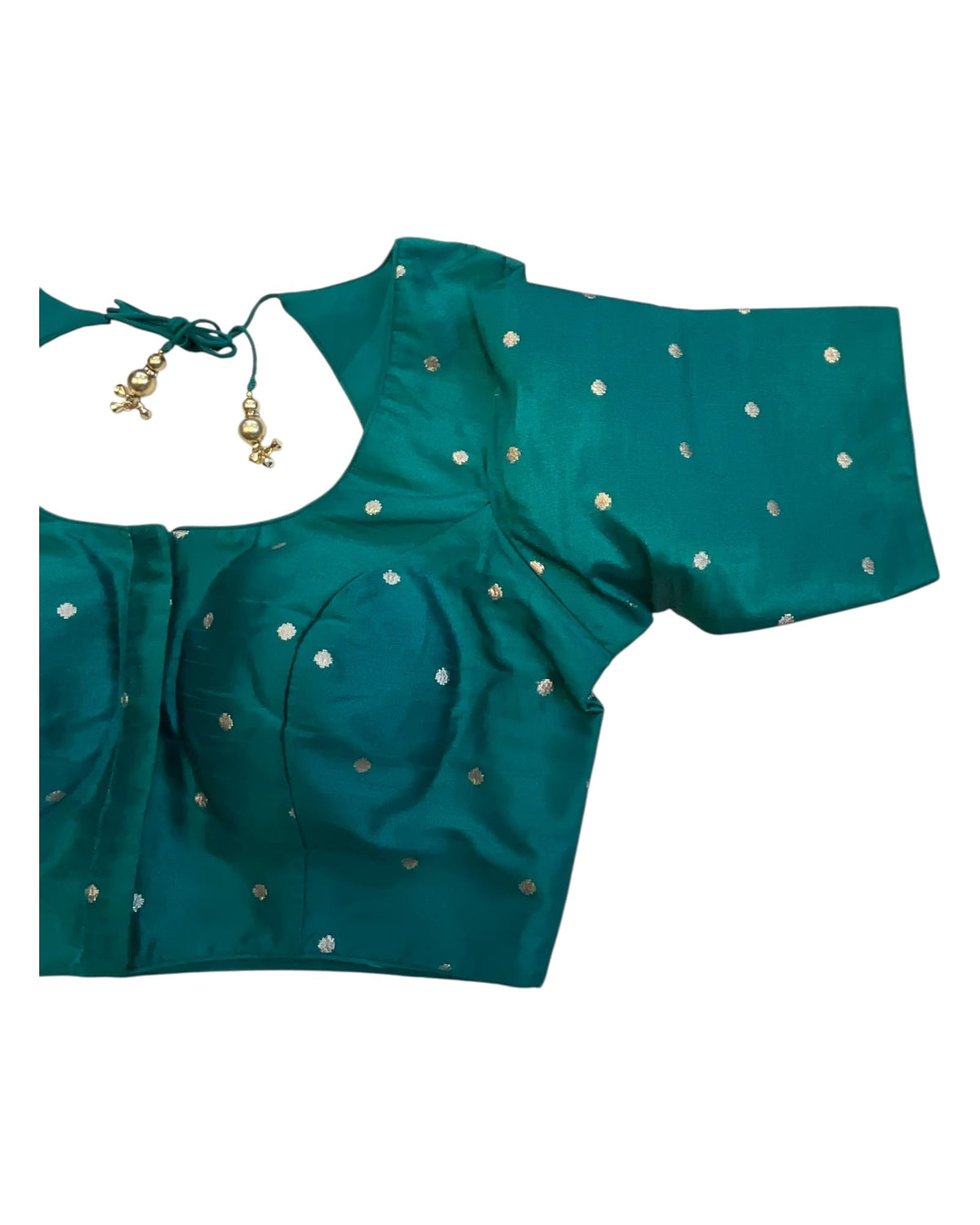 34", 38" & 42" - Jade / Rama Green - Banarasi Brocade Saree / Lehenga Blouse -UK Stock - Quick Dispatch - X767 08Ap25 - Prachy Creations