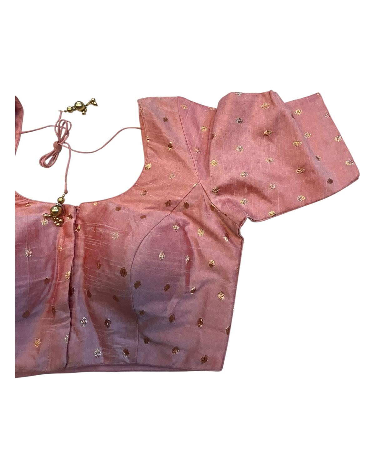34", 38" & 42" - Pink - Banarasi Brocade Saree / Lehenga Blouse -UK Stock - Quick Dispatch - X767 08Ap25 - Prachy Creations