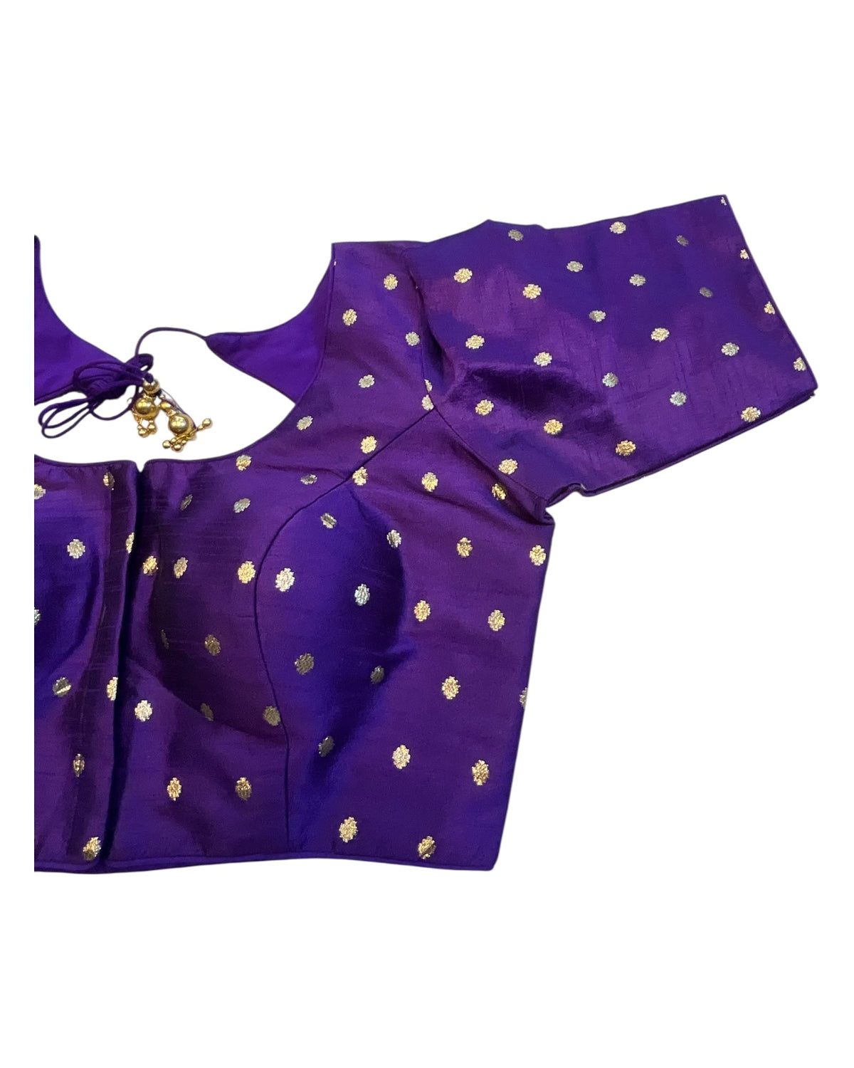34", 38" & 42" - Purple / Brinjal - Banarasi Brocade Saree / Lehenga Blouse -UK Stock - Quick Dispatch - X767 08Ap25 - Prachy Creations