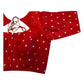 34", 38" & 42" - Red - Banarasi Brocade Saree / Lehenga Blouse -UK Stock - Quick Dispatch - X767 08Ap25 - Prachy Creations
