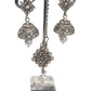 Clear Stone - Small - Silver Finish Necklace Set with Earrings - DAJ533 C 0724