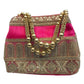 Fuchsia Magenta Pink - Silky Bollywood HandBag - GJ22 10Pp24