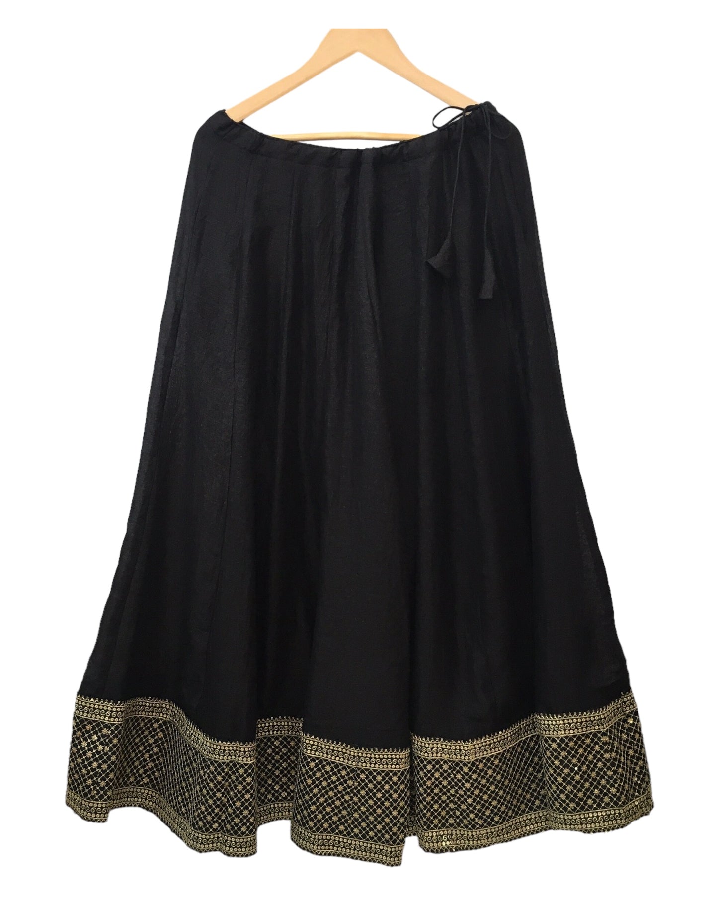 Black - Silky Lehenga Set - Weddings ,Bridesmaids, Sangeet,  Henna, Haldi - 24h Dispatch - AF2414 TT 0624