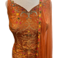 Size 18 (44") - Rust / Orange - Designer Ladies Medium Top Palazzo Trousers Suit - VMK AGNI RY