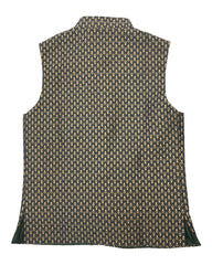 Grey - Benarasi Handloom Brocade Mens Waistcoat - KCS2301 KK 0923