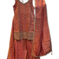 UK 12 / 38" - Coral - Ladies Sharara / Palazzo Trousers Suit - UK Stock - Sangeet / Henna / Weddings - OC7301 VC