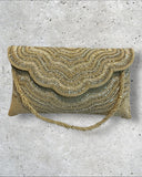 Gold Finish - Rich Hand Embroidered Clutch Bag / Handbag -Bollywood / Weddings - RP04 11KP25