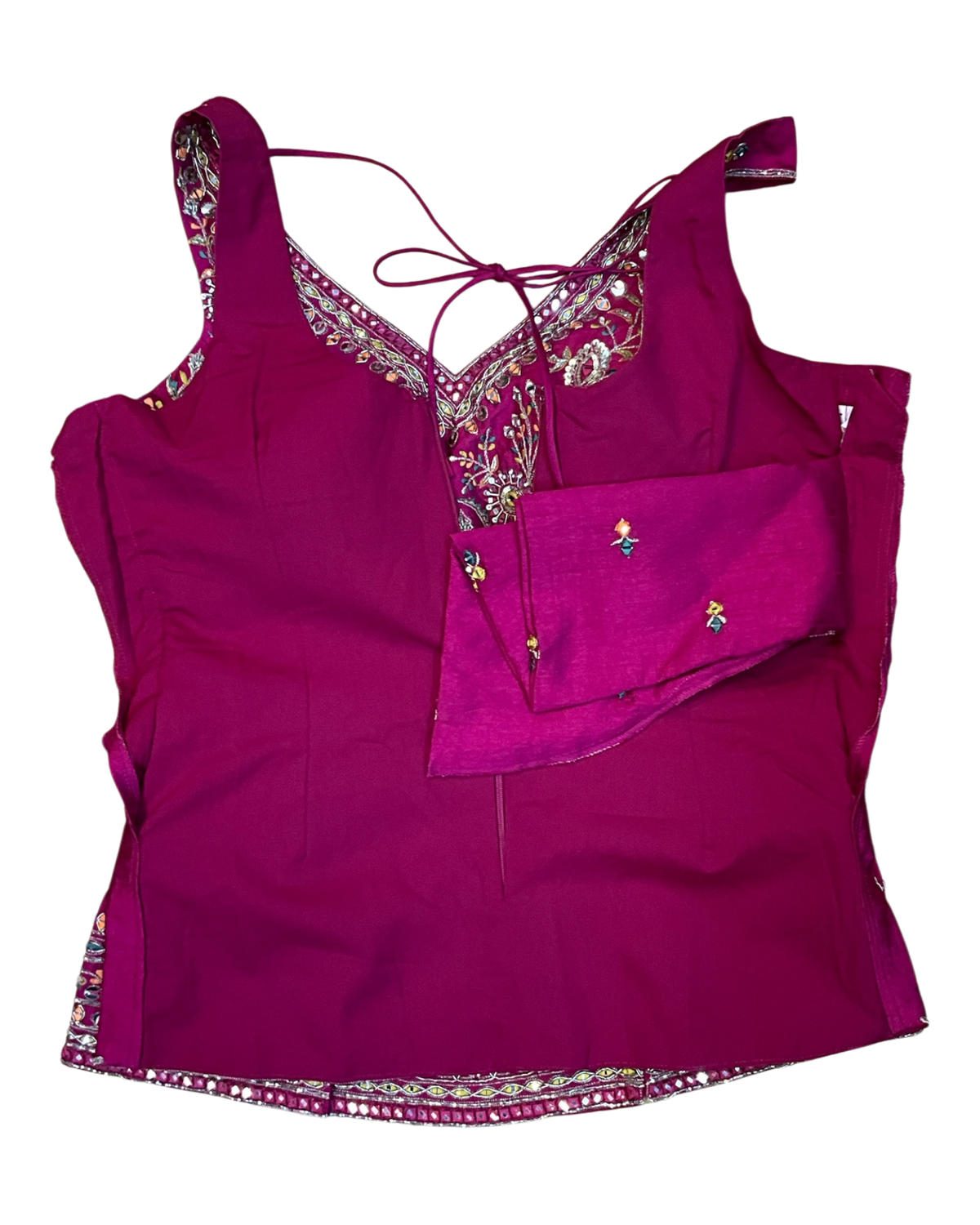 UK 12 / 38" - Fuchsia Pink - Designer Ladies Medium Length Top Palazzo Trousers Suit - UK Stock - 2/3 days delivery - VMK Zilmil RY