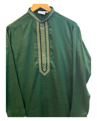 Forest Green - Classic Mens Indian Kurta set - UK Stock - Weddings / Walimas , Sangeet, Diwali, Eid, Mehndi / Henna - NAD25704 KA