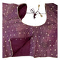 36" & 40" - Wine - Banarasi Tissue Saree / Lehenga Blouse - Margin inside for adjustments - X1228 01KK25 - Prachy Creations