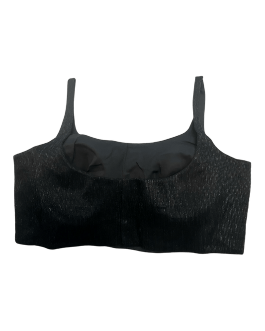 36" / UK 10 - Black - Rich Designer Saree blouse with cups, Sleeveless - UK Stock - Quick Delivery - RNK - R931-H - Prachy Creations