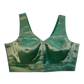 Size 38" / UK 12 - Green - Silky Saree blouse with cups,  Sleeveless - UK Stock - Quick Delivery - RNK - R722A-KY