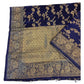 Navy Blue - Traditional Handloom Banarasi Sari / Saree - with Blouse Piece - SN2404 11VC24