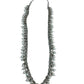 Clear / White - Medium Size Silver Finish Long Necklace Set with Earrings - RAK411 H 0525