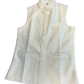 Cream / Off White - Premium Self All Over Embroidered - Mens Indian Waistcoat - UK Stock - 24 hr Dispatch - KCS4787 03KR26 (Copy)