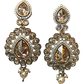 Gold / Neutral - Large - Antique Gold Finish Traditional Earrings - Bollywood - Weddings - 15ER549 07A26