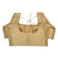 Gold - HYBRID Silky Saree blouse - With Elastic on both side for Great fit - Size 34"-44" - XS, S, M, L, XL, XXL - VAM1216 A