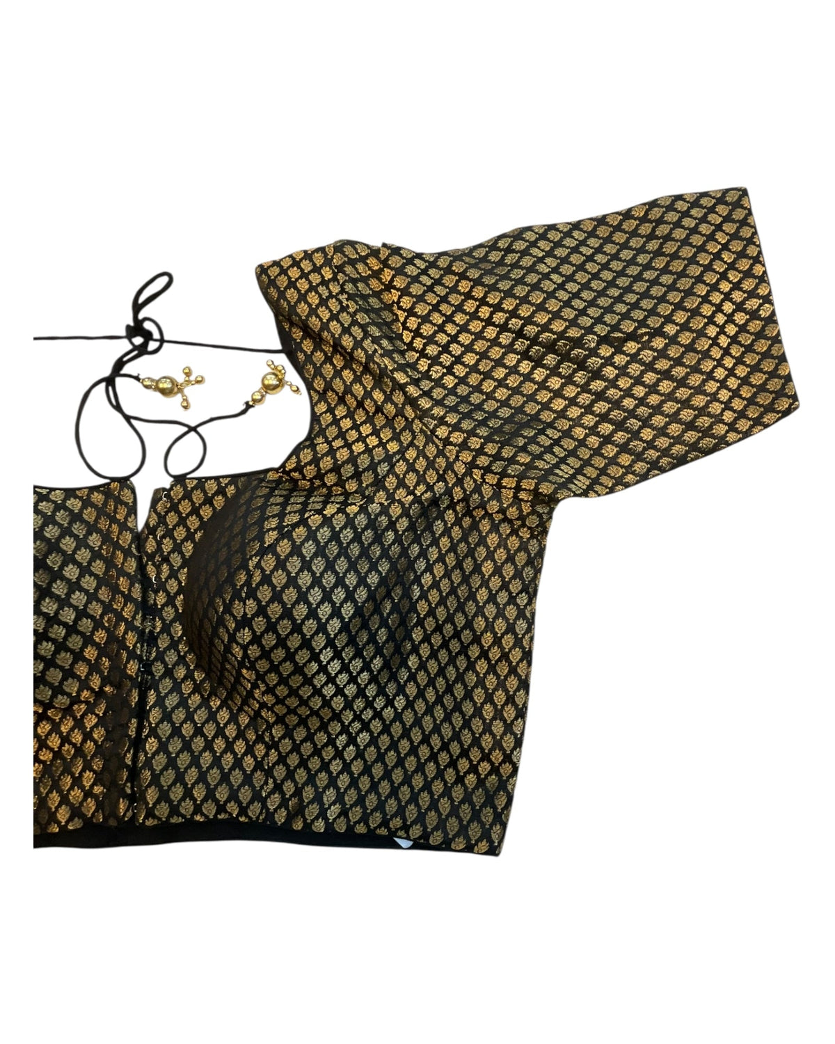 38" & 42" - Black - Banarasi Brocade Saree / Lehenga Blouse -UK Stock - Quick Dispatch - LT3 08Rp25 - Prachy Creations