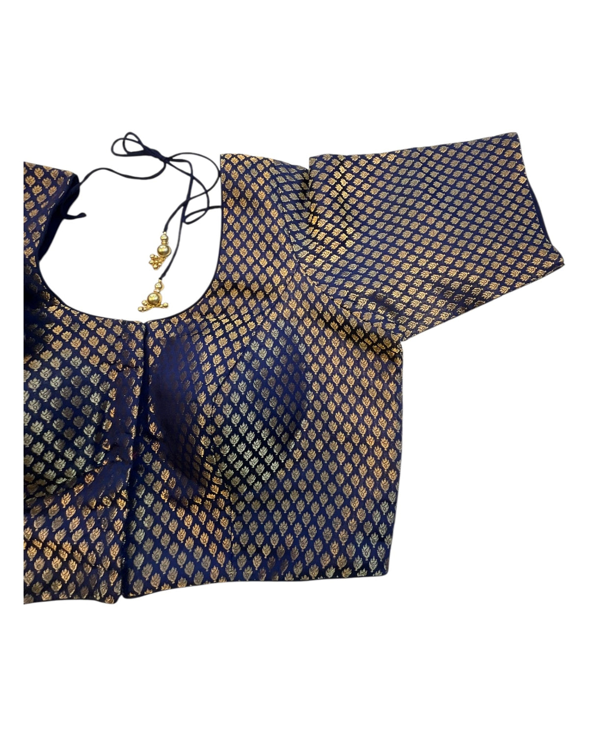 38" & 42" - Navy Blue - Banarasi Brocade Saree / Lehenga Blouse -UK Stock - Quick Dispatch - LT3 08Rp25 - Prachy Creations
