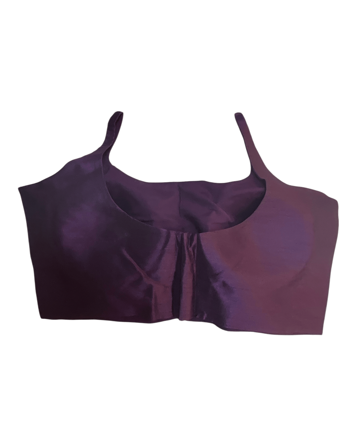 38" / UK 12 - Wine - Silky Designer Saree blouse with cups, Sleeveless - UK Stock - Quick Delivery - RNK - R651-H - Prachy Creations