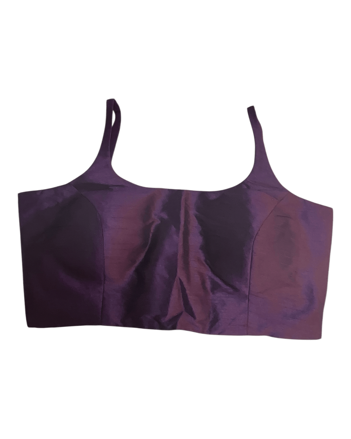 38" / UK 12 - Wine - Silky Designer Saree blouse with cups, Sleeveless - UK Stock - Quick Delivery - RNK - R651-H - Prachy Creations