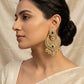 Green - Royal Teardrop Kundan & Pearl Chandbali Earrings - 6ER240 10Rp26