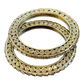 Rectangular Stone Kada - Antique Gold Finish Bangles (Set of 2) - UK stock - SM, M, L, XL NB7358 06T26