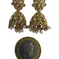 Grey - Medium - Antique Finish Traditional Zhumki Earrings - Bollywood - Weddings - SV2407J 0724