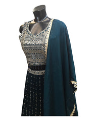 Teal Blue Lehenga Set - Size 12(38