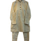 Cream / Light Gold - Silky Mens Indian Kurta set - UK Stock - Ideal to Pair with a Waistcoat - VEE1095 KJ