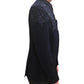 Navy Blue - PREMIUM Mens Self Brocade BandhGala / Prince / Chinese Collar Jacket with Hand Embroidery - Fantastic Fit - CS2507 03AY25