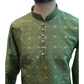 Light / Mint Green - Handloom Self Brocade Mens Indian Kurta set - Weddings / Walimas , Sangeet, Mehndi / Henna , Eid / Diwali - BS2501 01VP25