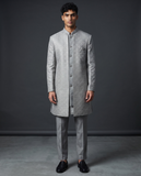 Silver Grey - Mens Double Layered Sherwani / Indo-Western - Fantastic Value - KCS6625 06TT26