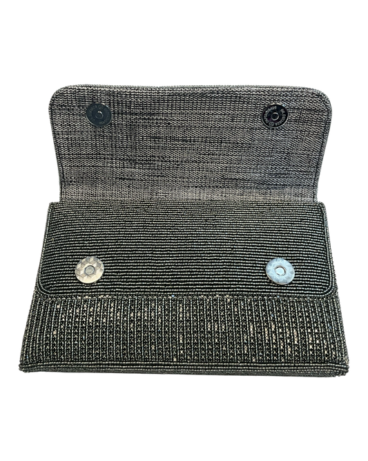 Dark Grey - Rich Hand Embroidered Clutch Bag / Handbag -Bollywood / Weddings - AKB278 11KJ25