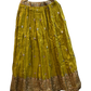 Size UK 14 (40" Bust) Adjustable to Size 16 - Olive Green - Banarasi Silky Lehenga Set - Mehndi / Sangeet / Bridesmaids / Weddings / Garba  - UK Stock - 24h Dispatch - JF7973 05JP26